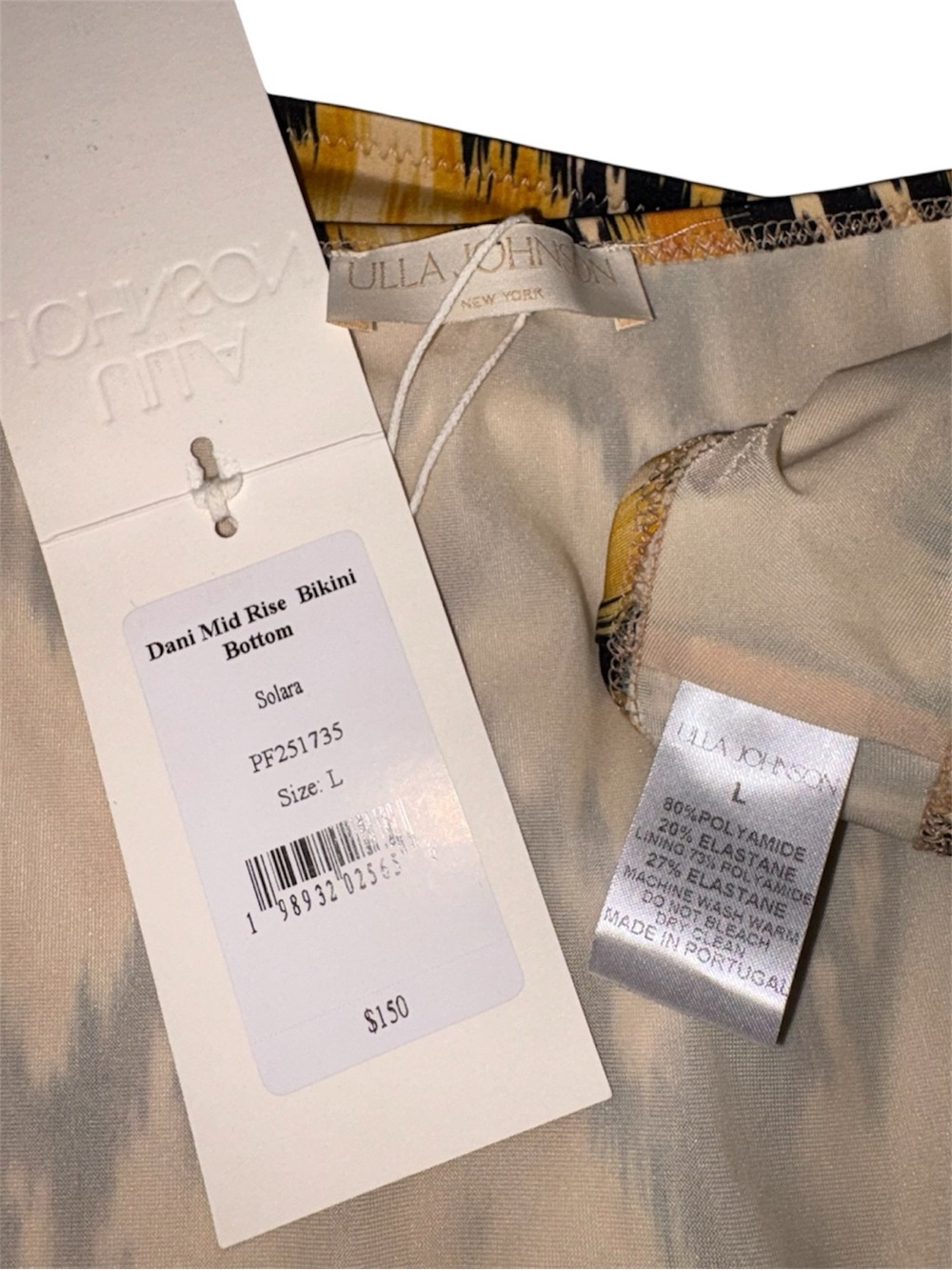 NWT Ulla Johnson Dani Mid Rise Bikini Bottom Solara Size Large - Picture 5 of 6